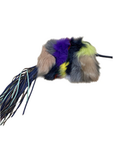 Volon multicolor feather clutch